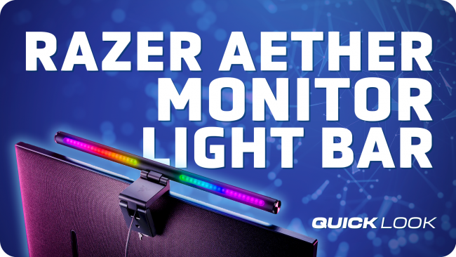 Razer Aether Monitor Light Bar gir enda mer RGB til oppsettet ditt.